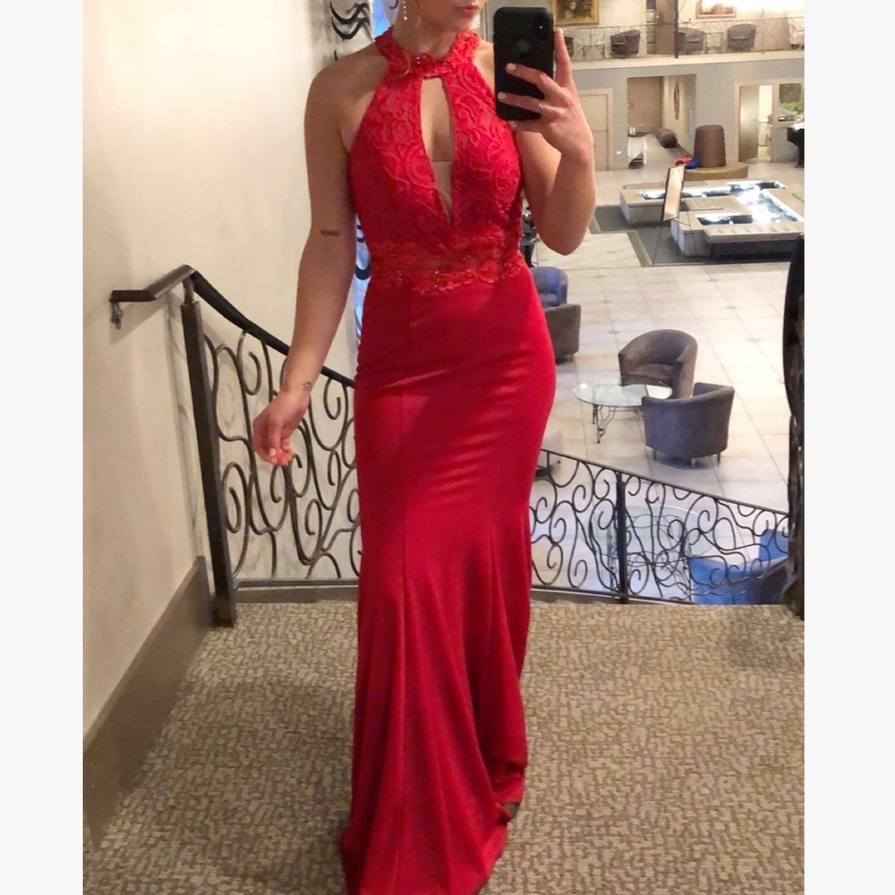 Red gown